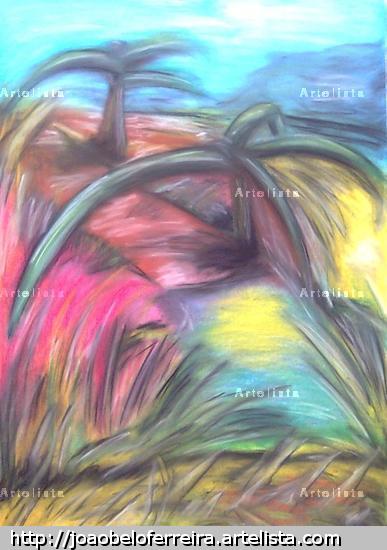 Verão Papel Pastel Paisaje