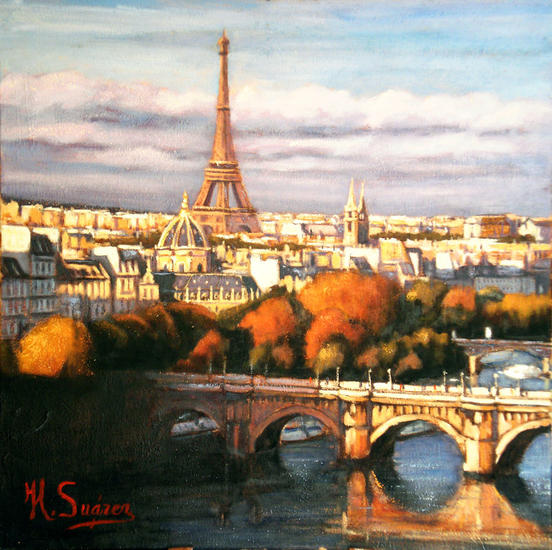 PARIS.- PANORAMICA Canvas Landscaping Oil