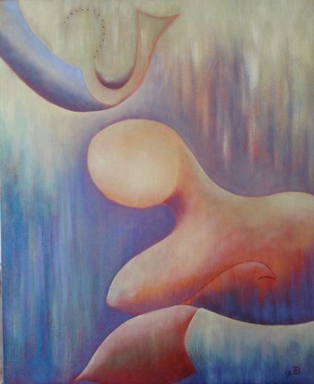 Mi musica Lienzo Figura Óleo