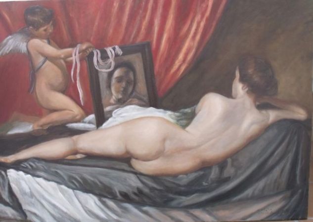 Venus del espejo. Velazquez. Óleo Lienzo Desnudos