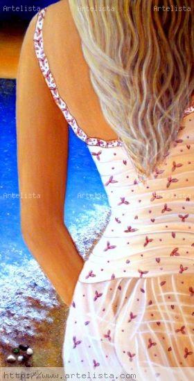 SIRENA TERRENAL II Lienzo Desnudos Acrílico