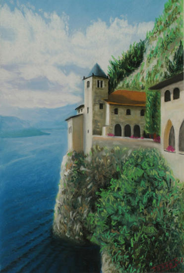 Santa Caterina Pastel Cartulina Paisaje