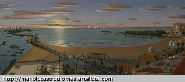 LA CALETA - PANORAMICA Lienzo Óleo Paisaje