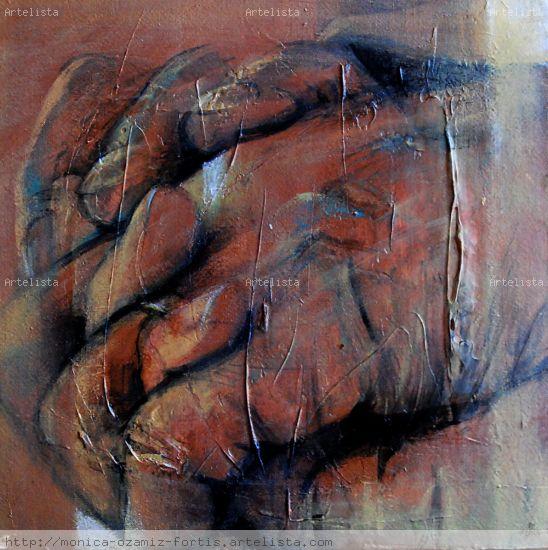 Manos (III) Media Mixta Lienzo Figura