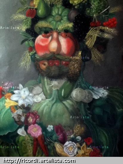 Vertumnus de Arcimboldo Cartulina Retrato Pastel