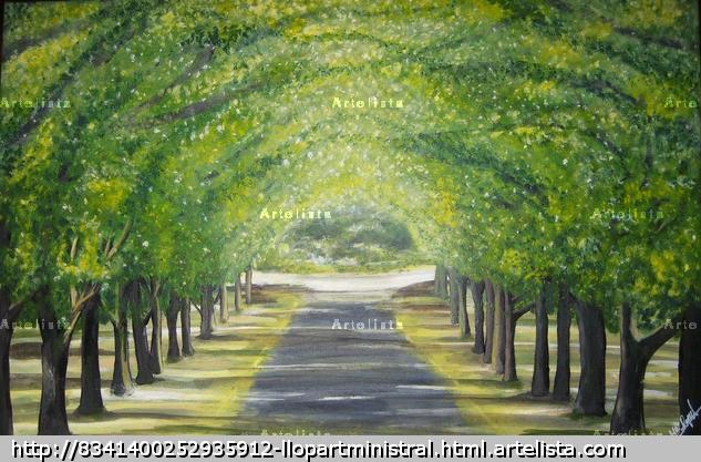 Las Acacias. Canvas Acrylic Landscaping