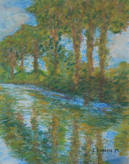 Alamos I Pastel Papel Paisaje