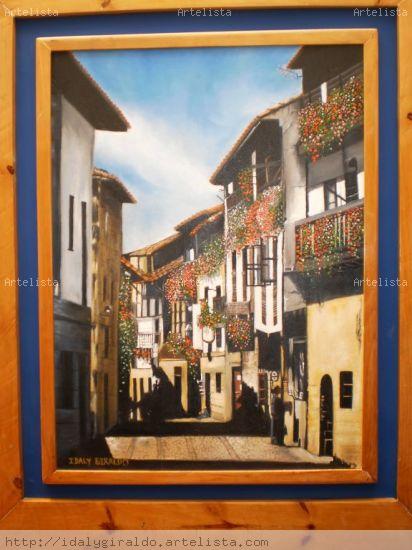 Cantabria (spain) Óleo Lienzo Paisaje