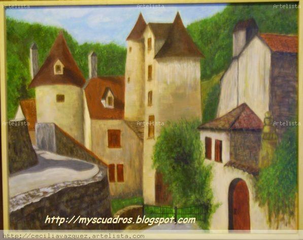 MEDIEVO Tabla Paisaje Acrílico