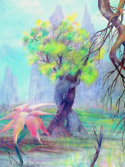 LOS AMANTES Óleo Lienzo Paisaje