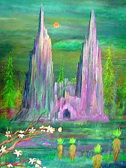 LA CATEDRAL Óleo Cartulina Paisaje
