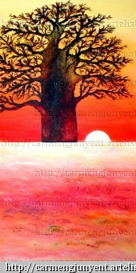 EL ARBOL DE LA VIDA Lienzo Acrílico Paisaje