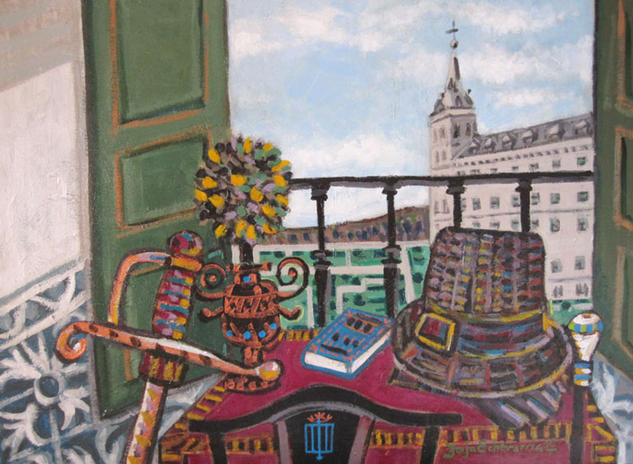 La conjura de El Escorial. Acrílico Lienzo Bodegones