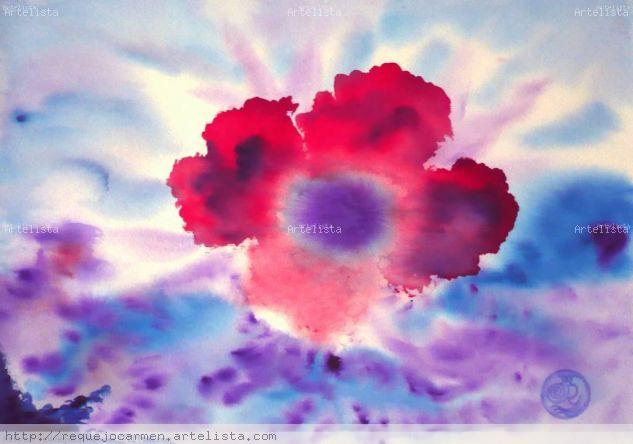 Explosión interna Paper Watercolour Floral Painting