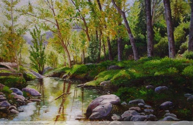 Barranc de Benitandús II Óleo Tabla Paisaje