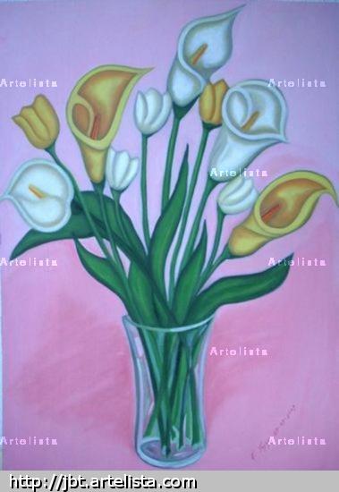 FLORES Óleo Lienzo Floral