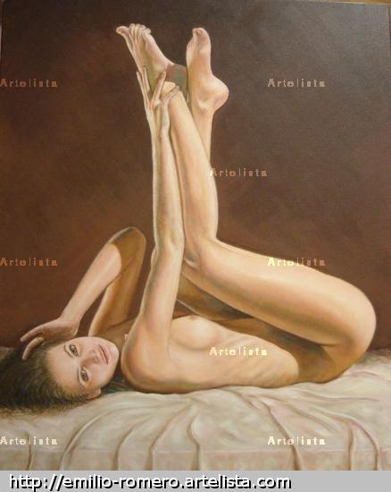 Elisa Lienzo Desnudos Óleo