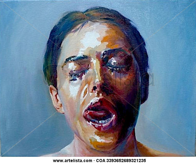 MUJER MOJADA Lienzo Óleo Figura