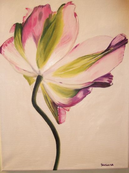 Flor de luz Lienzo Óleo Floral
