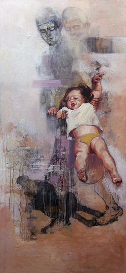 Escenas familiares Canvas Mixed media Others