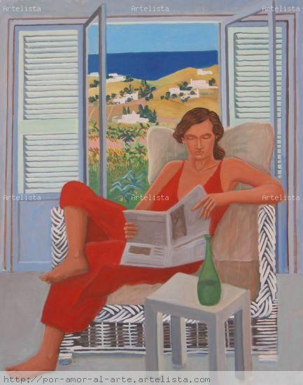 La lectura II Figura Lienzo Óleo