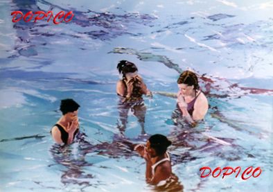 Ninfas en el agua. Óleo Figura Lienzo