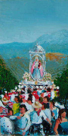 ROMERIA ARACELITANA Tabla Paisaje Acrílico