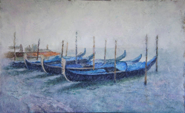 gondolas en  invierno (Venecia) 