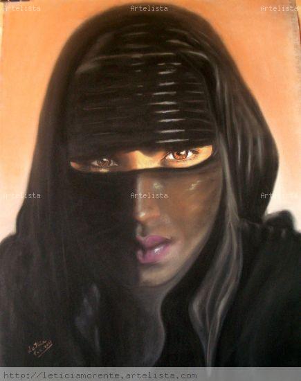 Belleza oculta Pastel Papel Retrato
