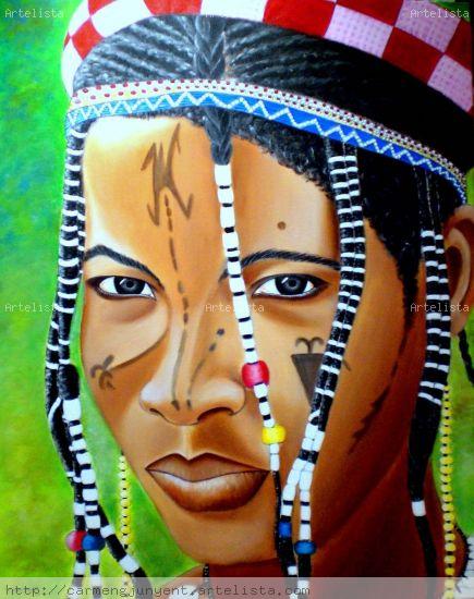 MIRADA DE NIGER-II Acrílico Lienzo Retrato
