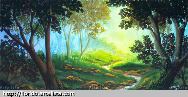 BOSQUE DE ENSUEÑOS Lienzo Acrílico Paisaje