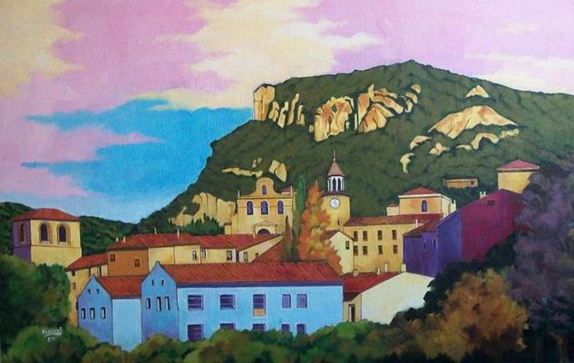Oña (Burgos) Tabla Acrílico Paisaje