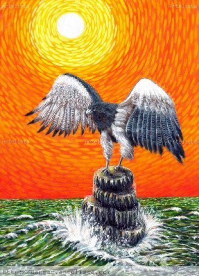 AGUILA Y  MAR Acrílico Lienzo Otros