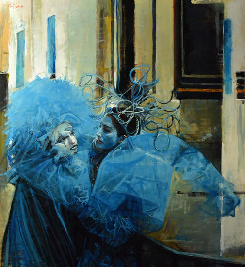 Ridi Pagliaccio ll Tabla Óleo Figura
