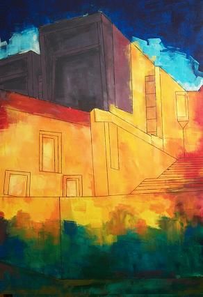 Museo de arte contemporaneo (Burgos) Acrílico Lienzo Paisaje
