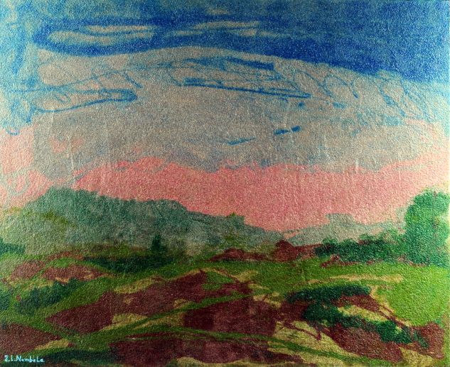 paisaje sintetico 1 Media Mixta Lienzo Paisaje