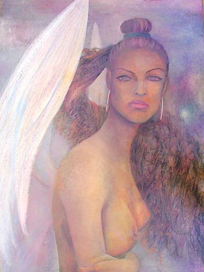 La Duranguese Socorro Óleo Cartulina Figura