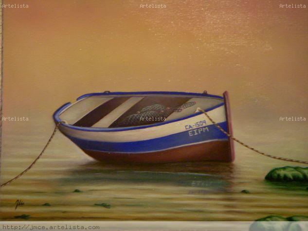 Barca Óleo Tabla Marina