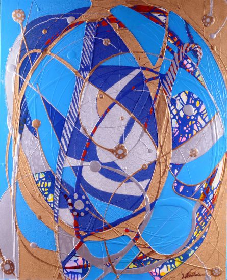 abstracto-flores cosmicas Media Mixta Lienzo Otros