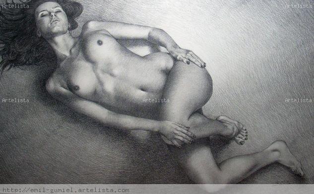 desnudo femenino Carboncillo