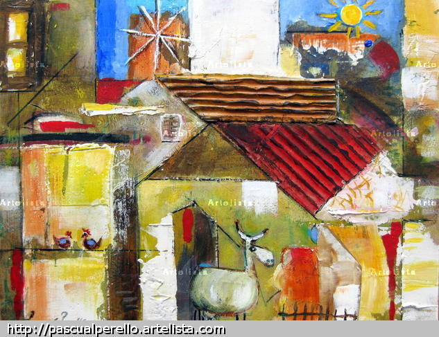 La granja Cartulina Paisaje Media Mixta