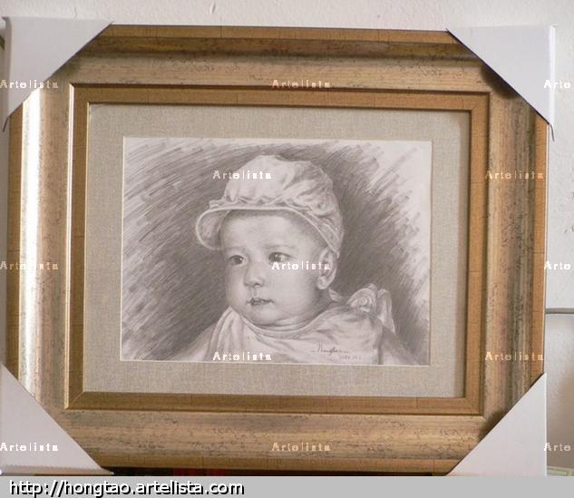 sketch of baby Lápiz