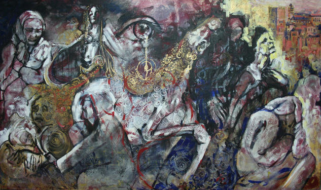 APOCALIPSIS.UNA GUERRA CUALQUIERA.ANY WAR.2008 Otros Lienzo Óleo