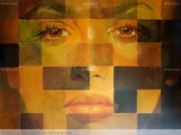 El rostro fluctuante Media Mixta Papel Retrato