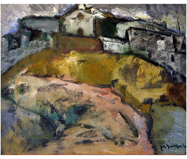 SITGES EN MARZO Oil Landscaping Canvas