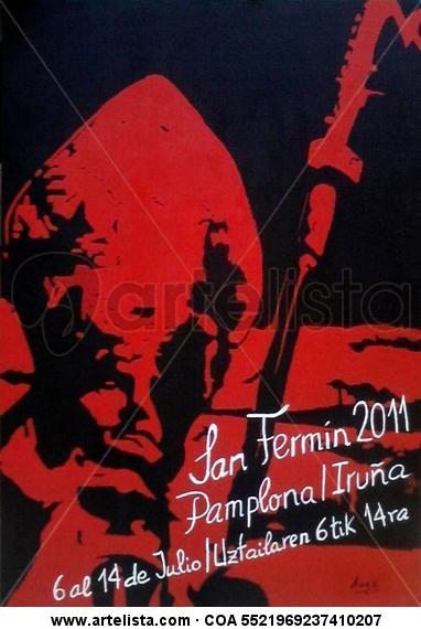 San Fermin, un firme pamplonés Tabla Acrílico Otros