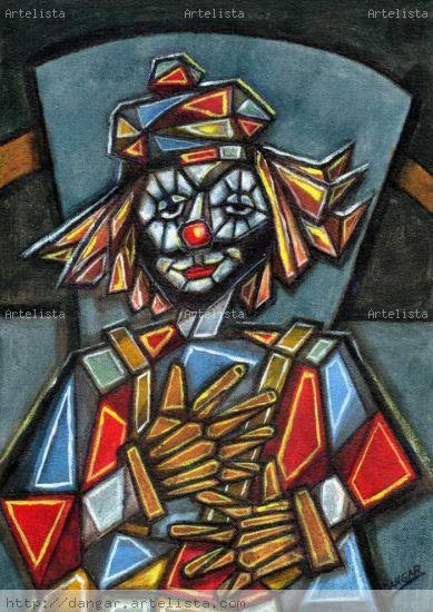 UN PAYASO Acrílico Lienzo Figura