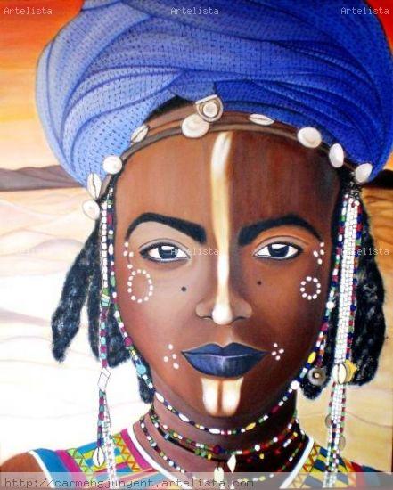 Mirada de Niger (Africa) Acrílico Lienzo Retrato