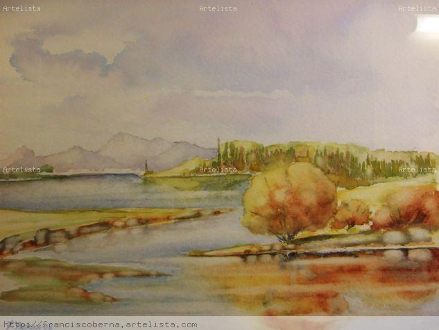 reflejos 3 Acuarela Papel Paisaje