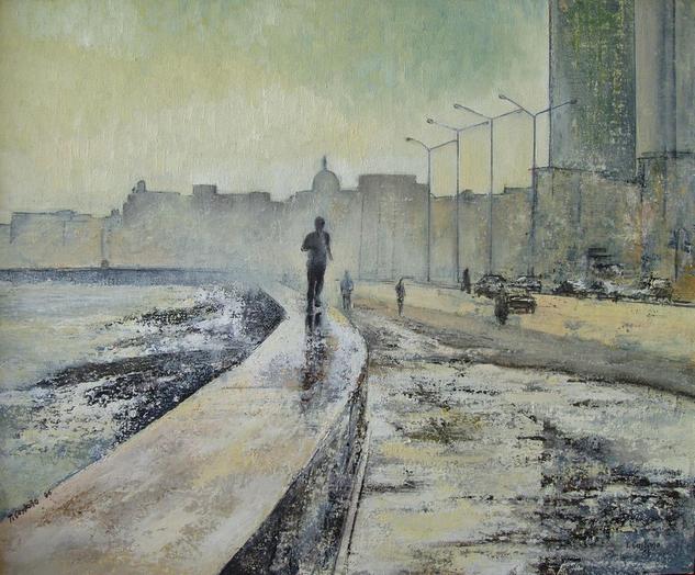 Malecon-Habana Óleo Lienzo Paisaje